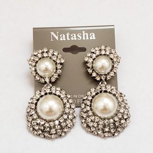 Pearl and Crystal Earrings